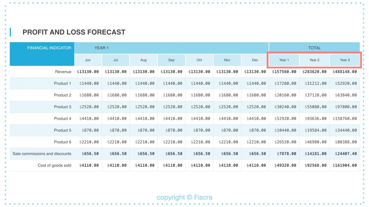 ecommerce profit and loss forecast|Fiscra.com