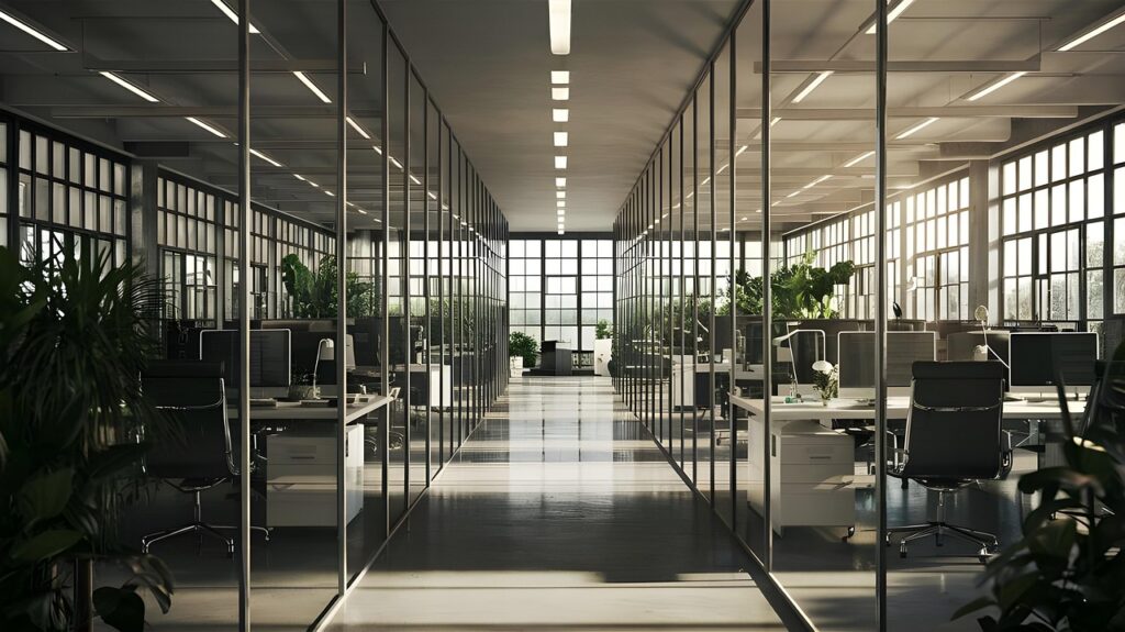 ai generated, coworking, office, indoors, business, modern, open plan, workspace, corporate business, place of work, architecture, new business, furniture, interior design-8983507.jpg